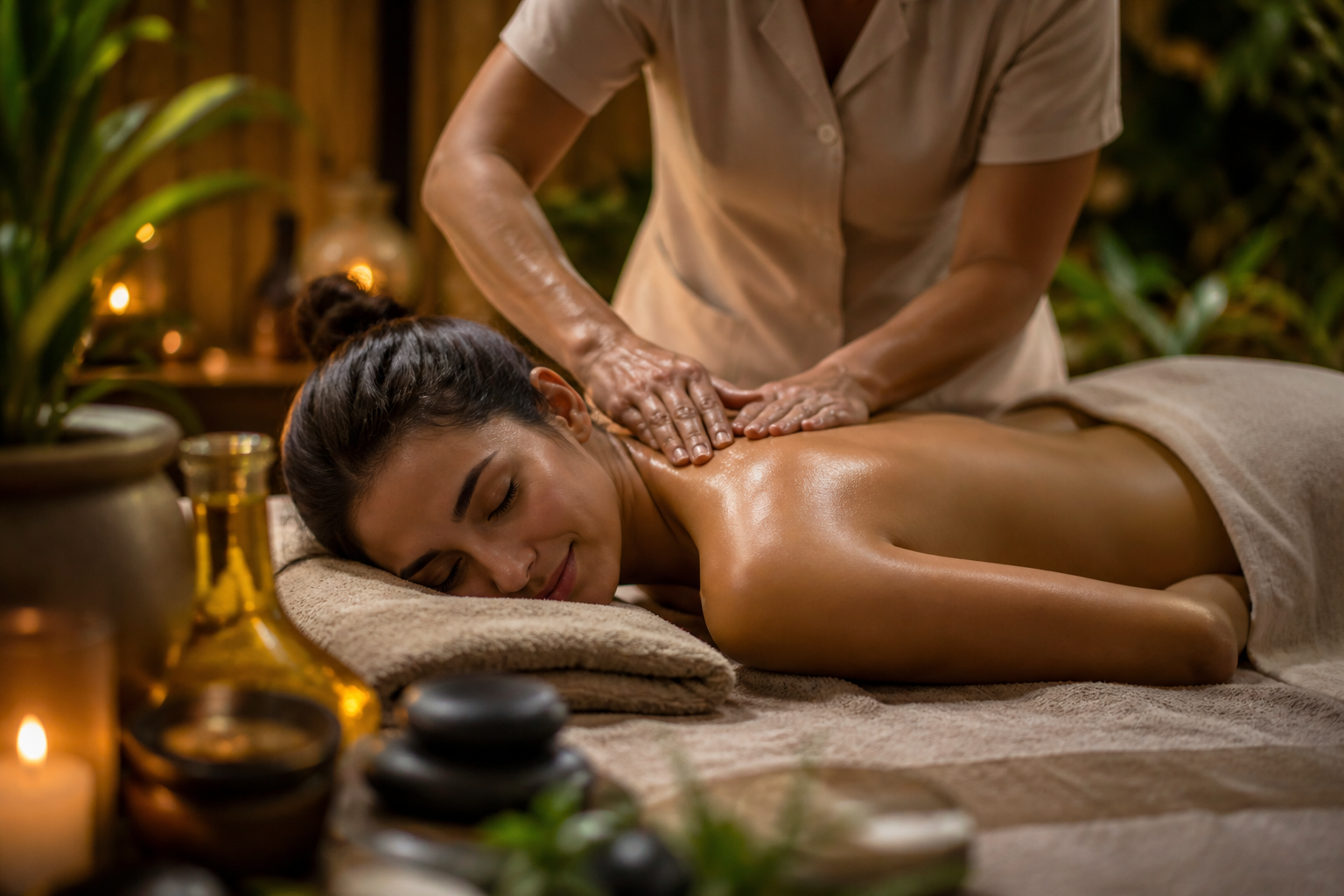 Lower Back Pain Relief Massage at 4M Salon and Spa Chennai