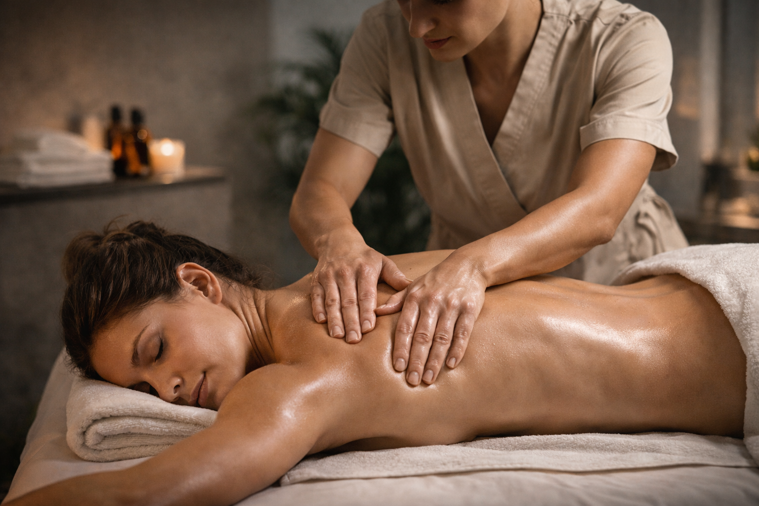 Deep Tissue Massage for Muscle Recovery at 4M Salon and Spa