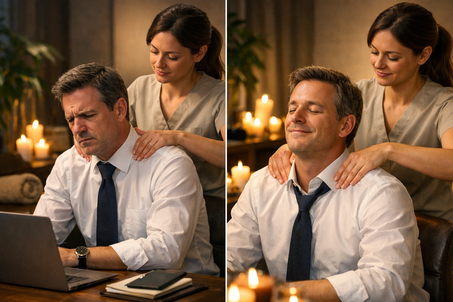 Corporate Stress Relief Massage at 4M Salon and Spa Chennai