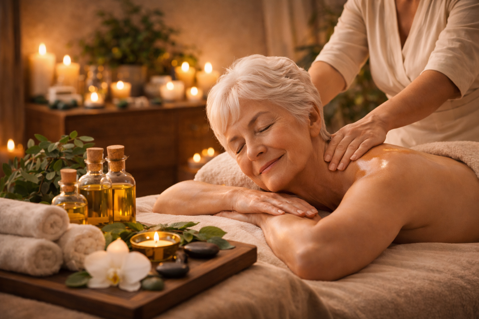 Senior Citizen Relaxation Massage at 4M Salon and Spa